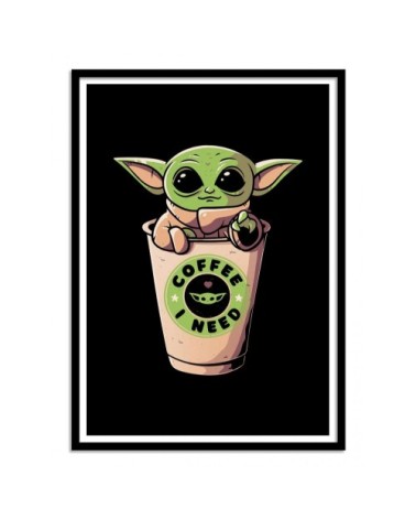 Affiche d'art avec Cadre bois noir - 50 x 70 cm