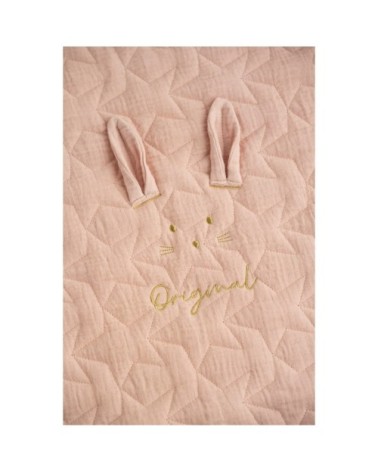 Couvre lit rectangulaire berceau 90x50cm en Coton Rose