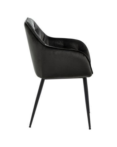 Lot de 2 chaises de salle à manger avec accoudoirs effet