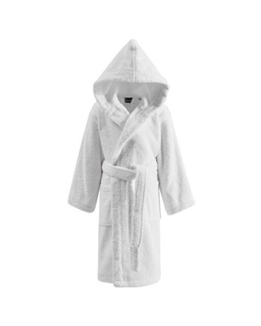 Peignoir de bain enfant à capuche 450 gr/m²  blanc 12/14 ans