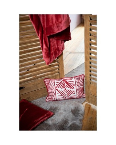 Plaid  en polyester rubis 150 x 200