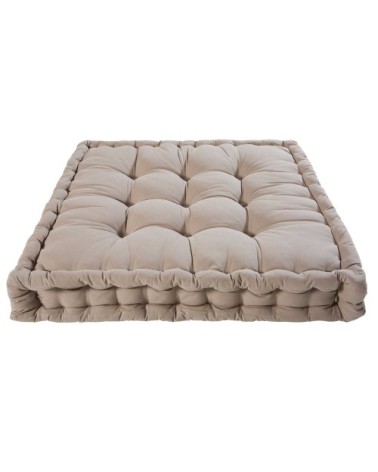 Matelas en coton taupe 90x90cm