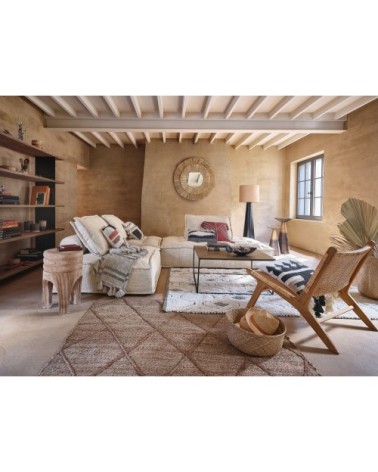 Miroir rond en fibre végétale D110