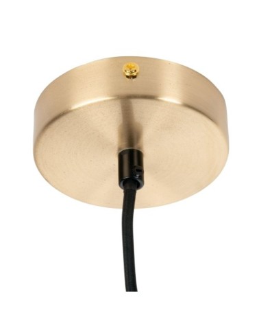 Suspension en métal doré et vert kaki D41