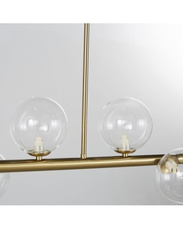 Suspension 18 globes en métal doré