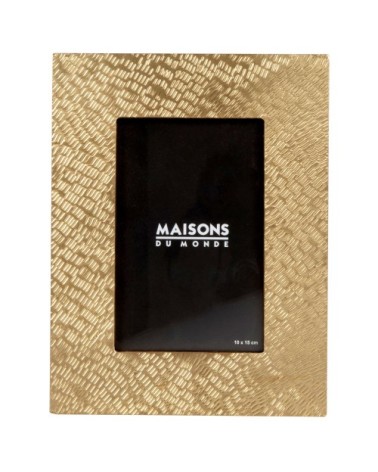 Cadre photo en métal martelé doré 10x15