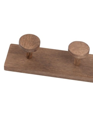 Patère 4 crochets en bois de manguier marron