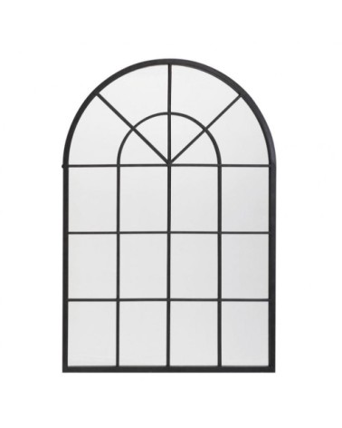 Miroir arche en métal noir 92x135
