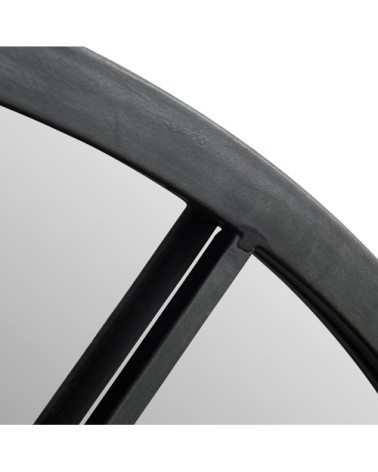 Miroir arche en métal noir 92x135