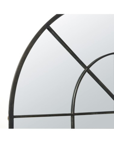 Miroir arche en métal noir 137x200