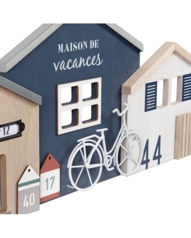 Déco murale cabanes de pêcheur multicolores 83x22