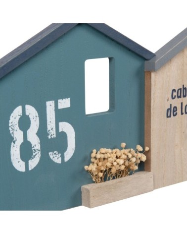 Déco murale cabanes de pêcheur multicolores 83x22
