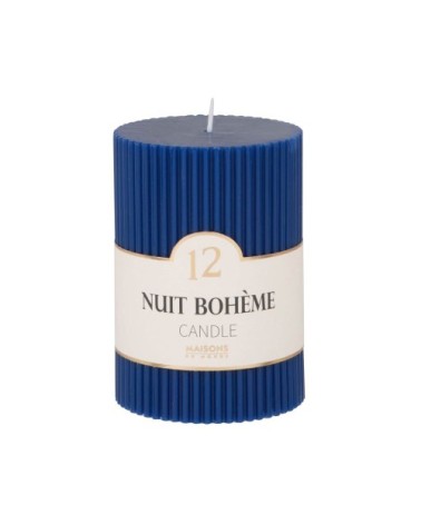 Bougie striée parfumée bleue H10, 340g