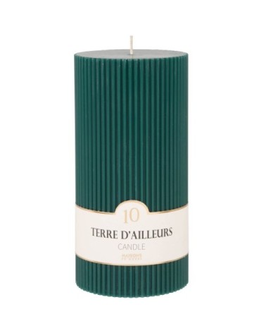 Bougie striée parfumée bleu canard H18, 1000g