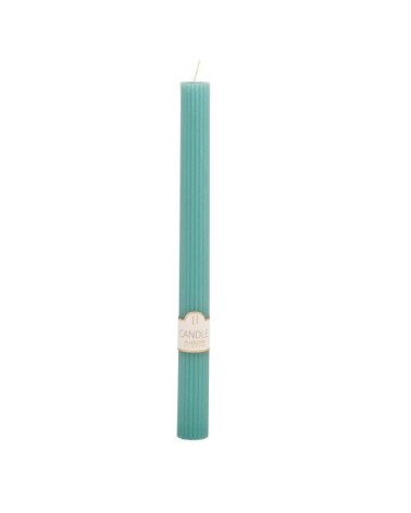 Bougie longue turquoise H24