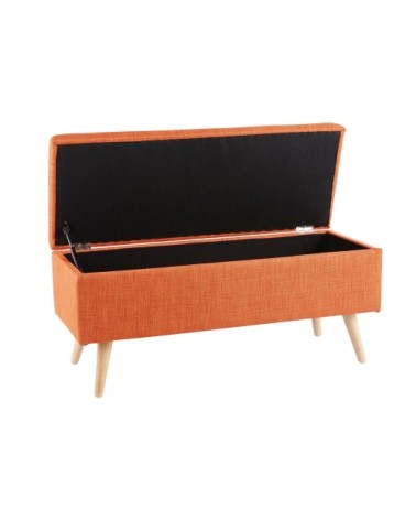 Banquette coffre vintage orange