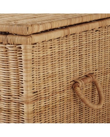 Malle en rotin tressé