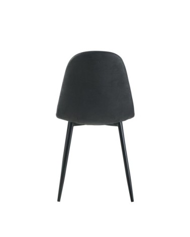 Chaise style scandinave en suédine noire