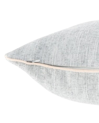 Coussin tissé jacquard gris clair 50x50