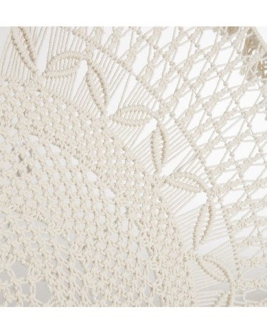 Déco murale rond en coton tressé beige D130