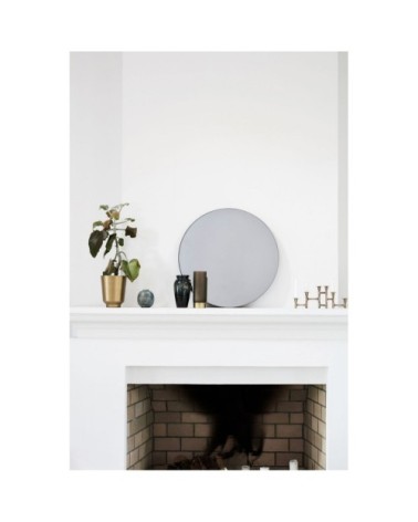 Miroir rond teinté gris D50