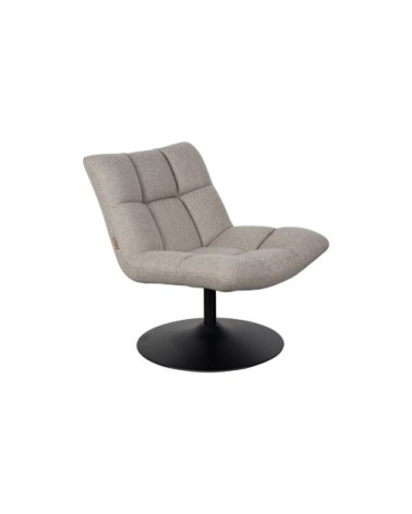 Fauteuil lounge en tissu gris