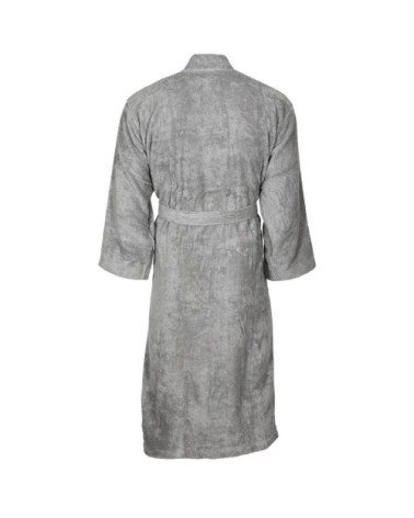 Peignoir col kimono en coton  Gris Perle M