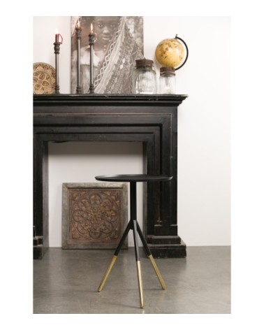 Guéridon noir en laiton noir