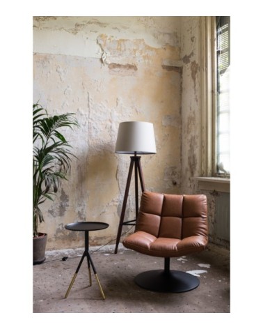 Guéridon noir en laiton noir