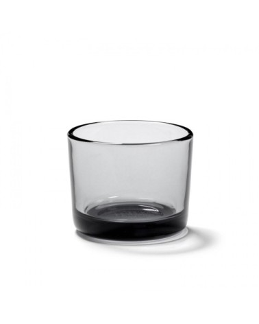 Verre tumbler large gris fumé D7cm