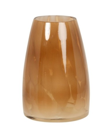 Vase en verre détaillé marron H13