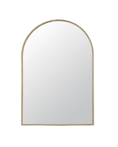 Miroir arche en rabane beige 81x121