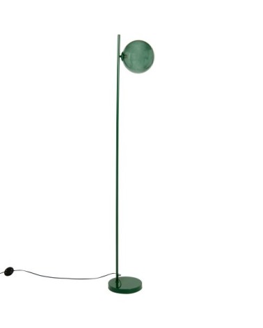 Lampadaire en métal et verre teinté vert H160