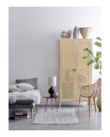 Armoire en bois et cannage bois clair