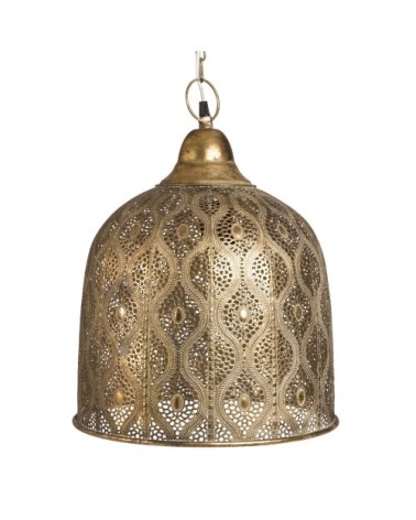 Suspension en métal doré à motifs