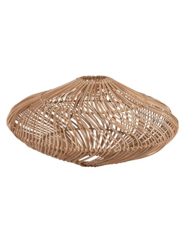 Abat-jour pour suspension en rotin marron et métal