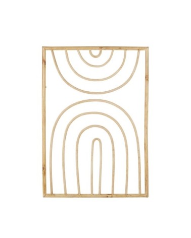 Déco murale en rotin beige 84x120