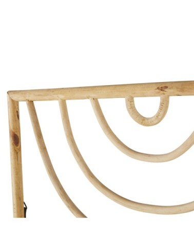 Déco murale en rotin beige 84x120