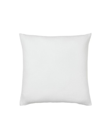 Taie d'oreiller unie en coton blanc 65x65