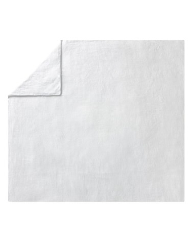 Housse de couette unie en coton blanc 140x200