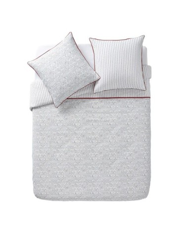 Taie d'oreiller imprimée en coton blanc 65x65