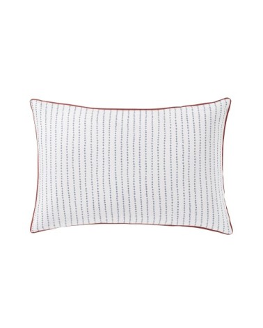 Taie d'oreiller imprimée en coton blanc 50x75