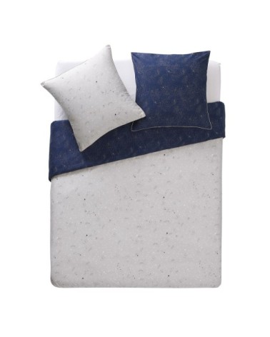 Housse de couette en coton bleu 240x220