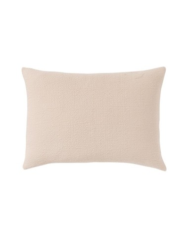 Housse de coussin texturée en jacquard de coton rose 40x60