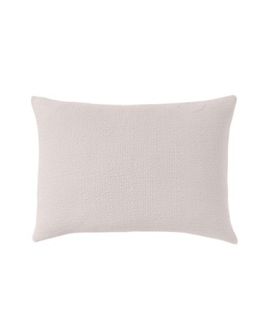 Housse de coussin texturée en jacquard de coton greige 40x60