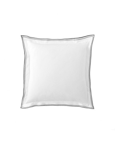 Taie d'oreiller unie en coton graphite 64x64