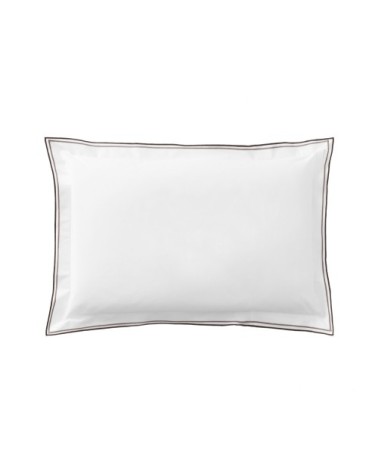 Taie d'oreiller unie en coton naturel 50x75