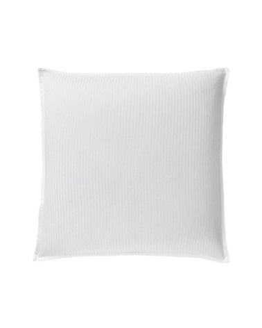 Taie d'oreiller carrée en satin blanc 65x65