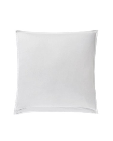 Taie d'oreiller carrée en satin blanc 65x65