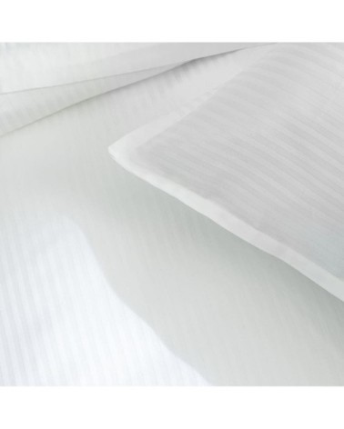 Taie d'oreiller carrée en satin blanc 65x65